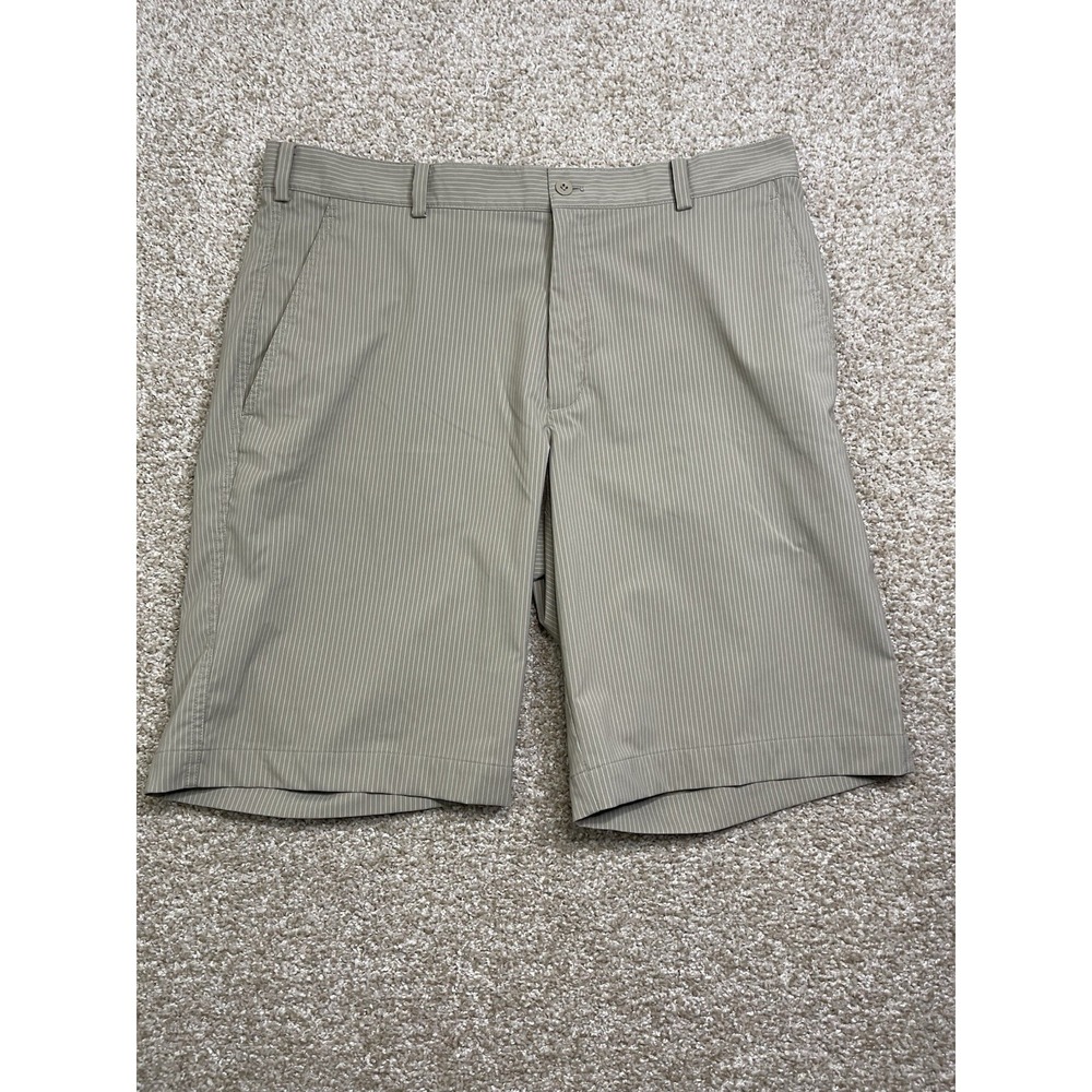 Nike Golf Shorts Mens 36 Tan Brown Dri-Fit Tech Texture Weave Flex Performance